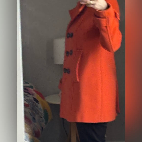Boden orange wool coat, size 6 - Picture 6 of 7